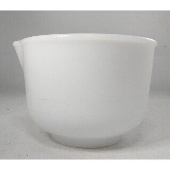 VTG GLASSBAKE MADE for SUNBEAM 6.5" WHITE GLASS MIXING BOWL # 13 - Picture 1 of 16